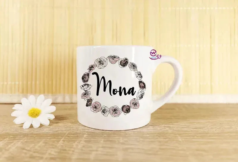 Mini-Mug -floral Names - WE PRINT