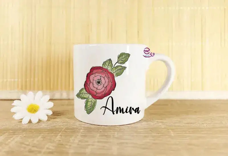 Mini-Mug -floral Names - WE PRINT