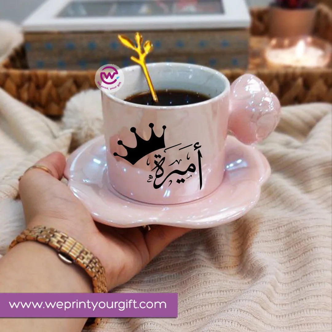 Mirror Mug with Spoon and Plate-Names - WE PRINT