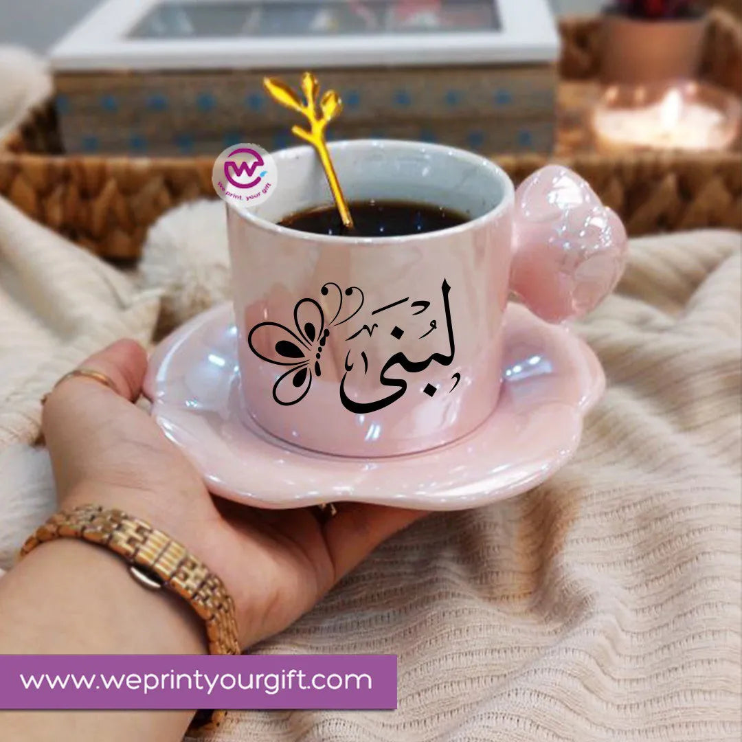 Mirror Mug with Spoon and Plate-Names - WE PRINT