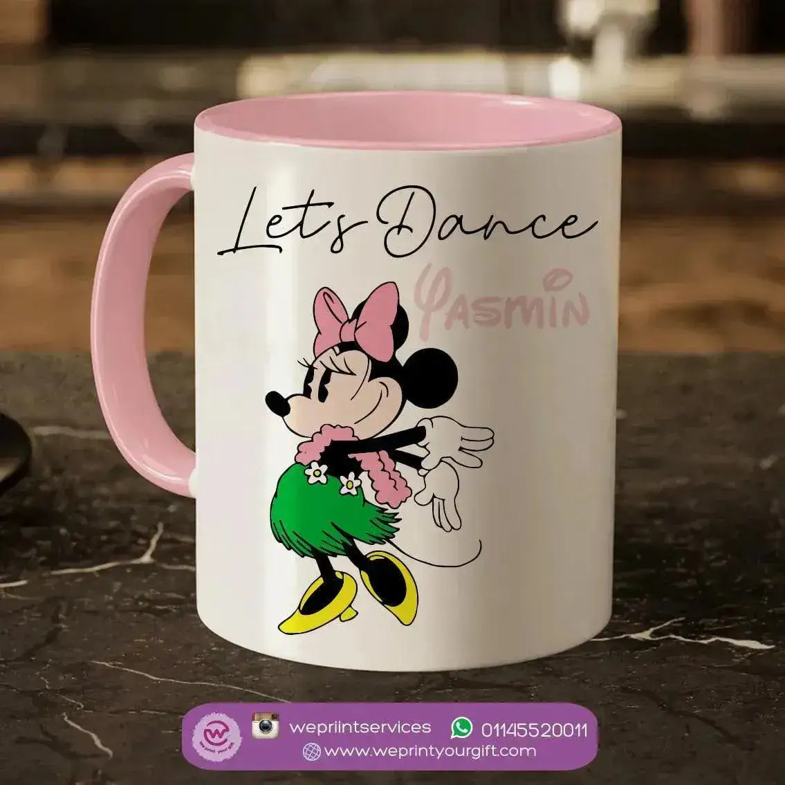 Mug-Colored Inside- Minnie Mouse - WE PRINT