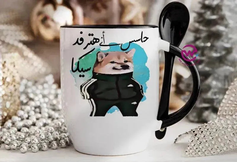 Mug-With Spoon - Comic C - WE PRINT
