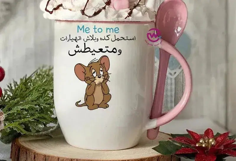 Mug-With Spoon -Comic -F - WE PRINT