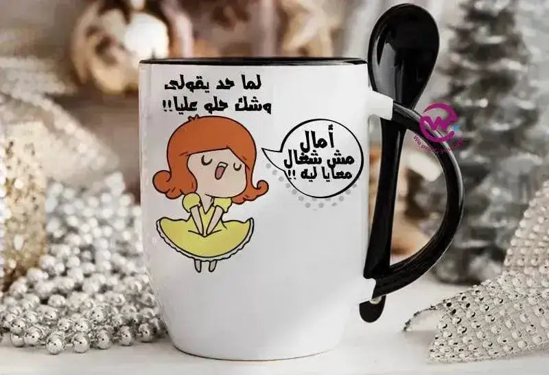 Mug-With Spoon - Comics -B - WE PRINT