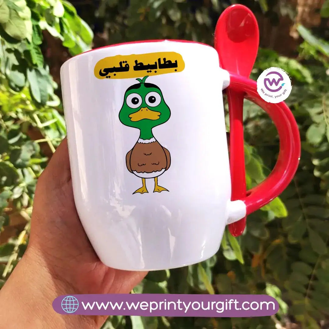 Mug with Spoon- Emigration - WE PRINT