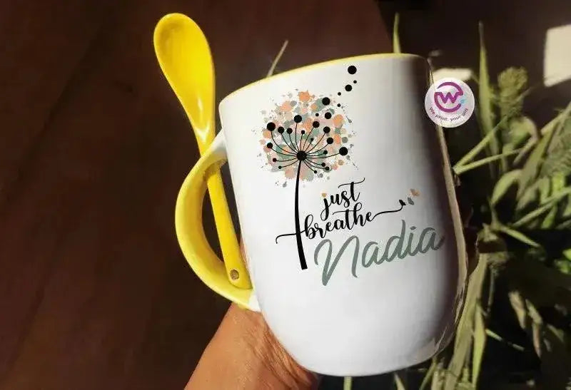 Mug-With Spoon -Retro-B - WE PRINT