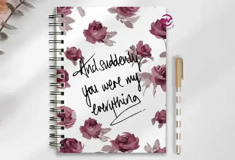 Notebook - A5 Size - English quotes - WE PRINT