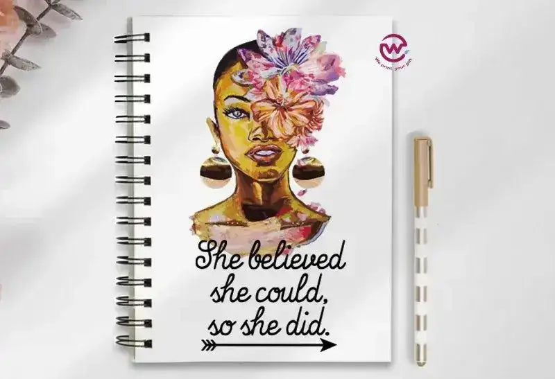 Notebook - A5 Size - English quotes - WE PRINT