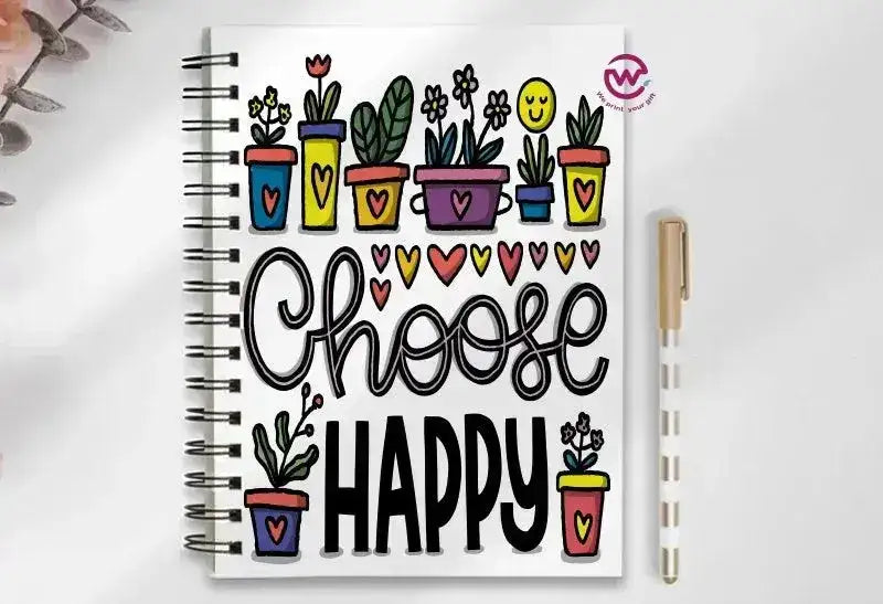 Notebook - A5 Size - English quotes - WE PRINT