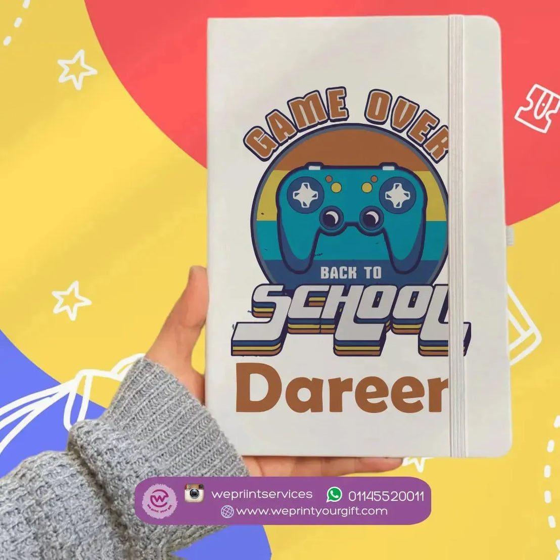 Notebook with Elastic Band - back to school - WE PRINT