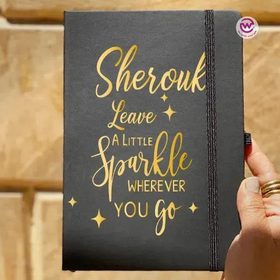 Notebook with Elastic Band - Motivational words - WE PRINT