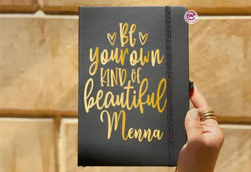 Notebook with Elastic Band - Motivational words - WE PRINT