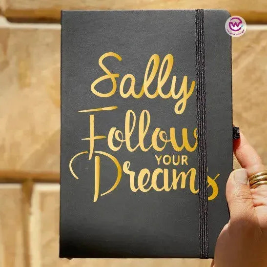 Notebook with Elastic Band - Motivational words - WE PRINT