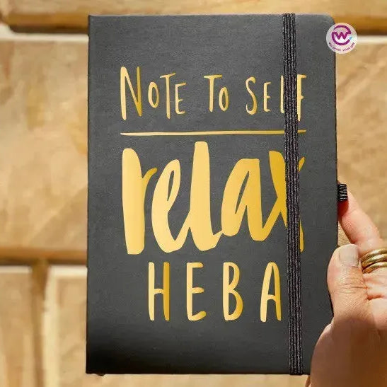 Notebook with Elastic Band - Motivational words - WE PRINT