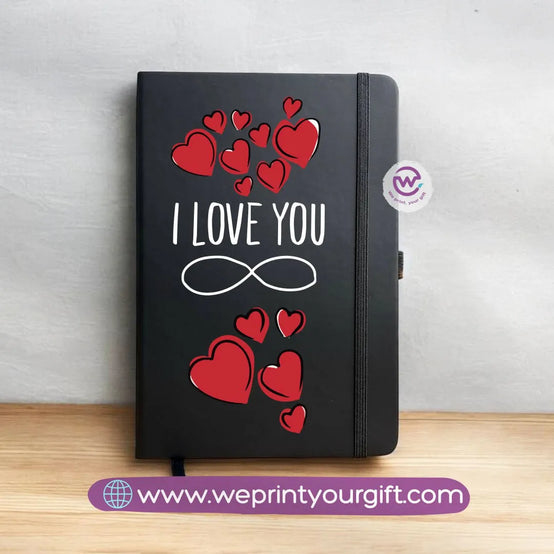 Notebook with Elastic Band-Valentine’s Day Designs - WE PRINT