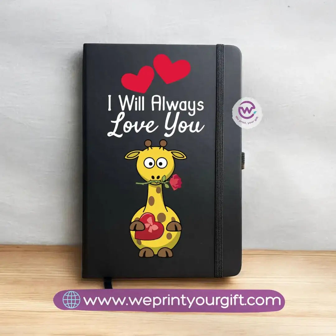Notebook with Elastic Band-Valentine’s Day Designs - WE PRINT