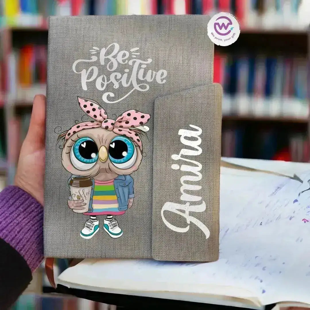Notebook with magnetic closure-Cute Owl - WE PRINT