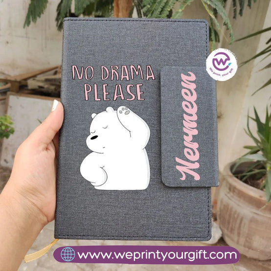 Notebook with Magnetic Closure - Three bears - WE PRINT