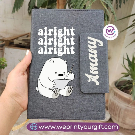Notebook with Magnetic Closure - Three bears - WE PRINT