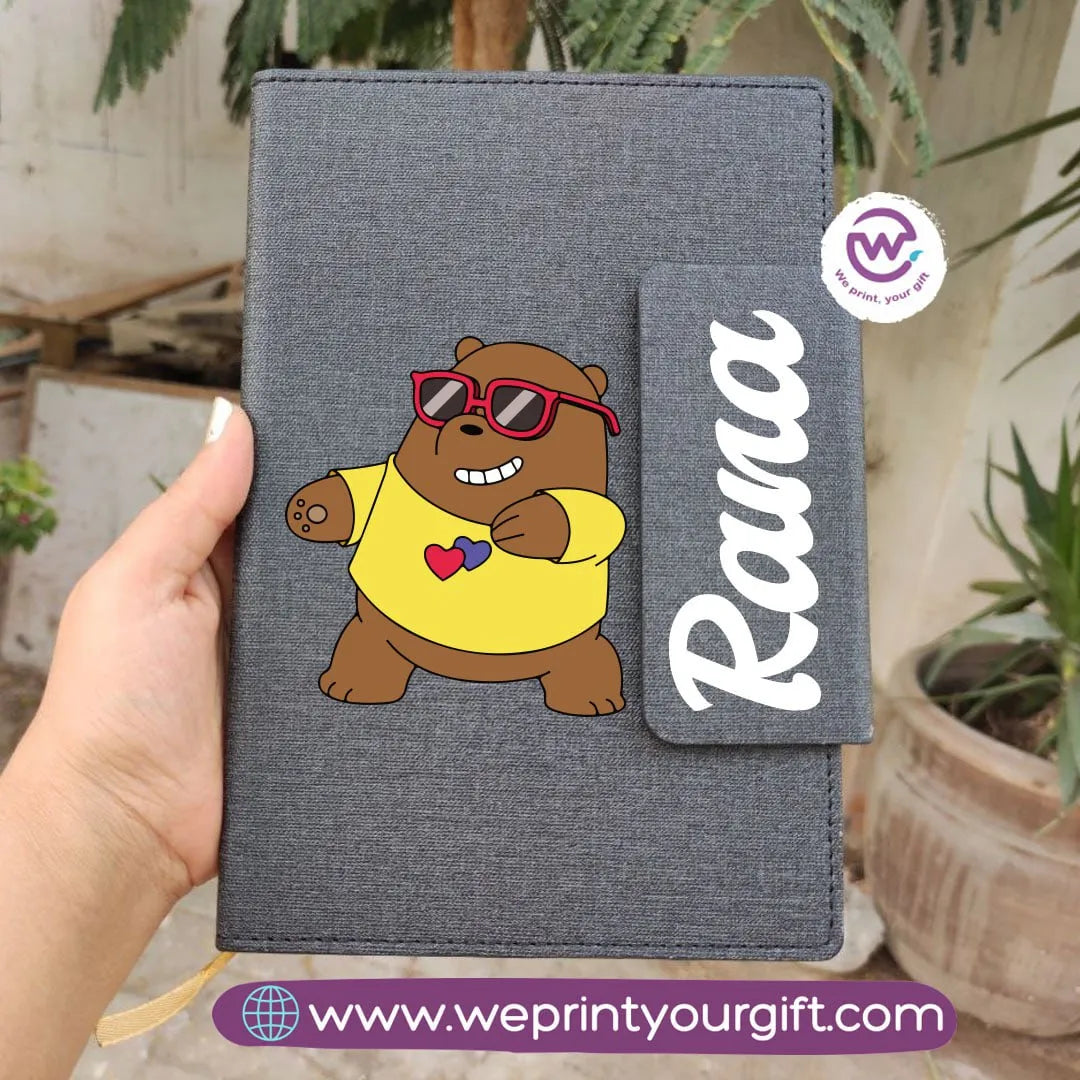 Notebook with Magnetic Closure - Three bears - WE PRINT