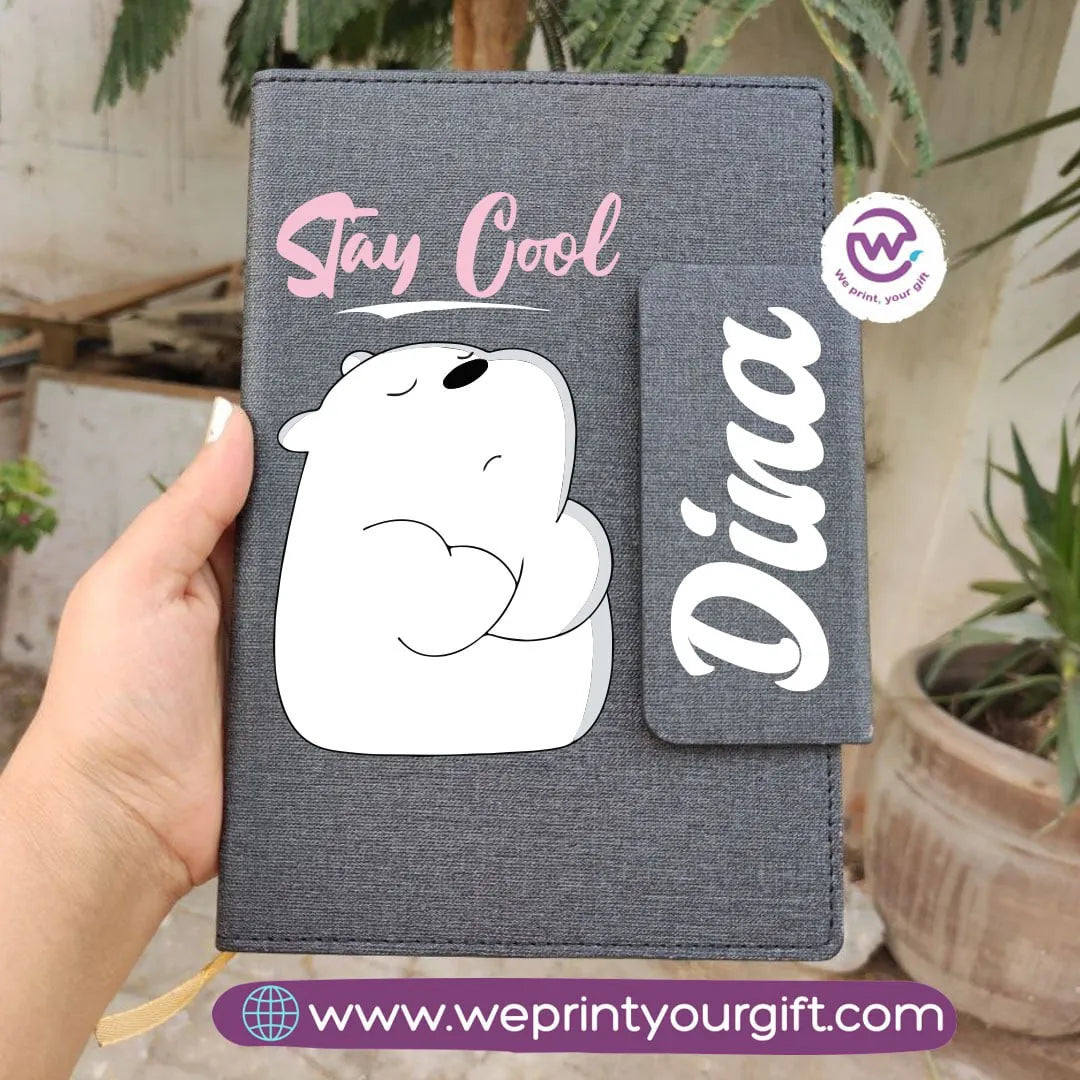 Notebook with Magnetic Closure - Three bears - WE PRINT
