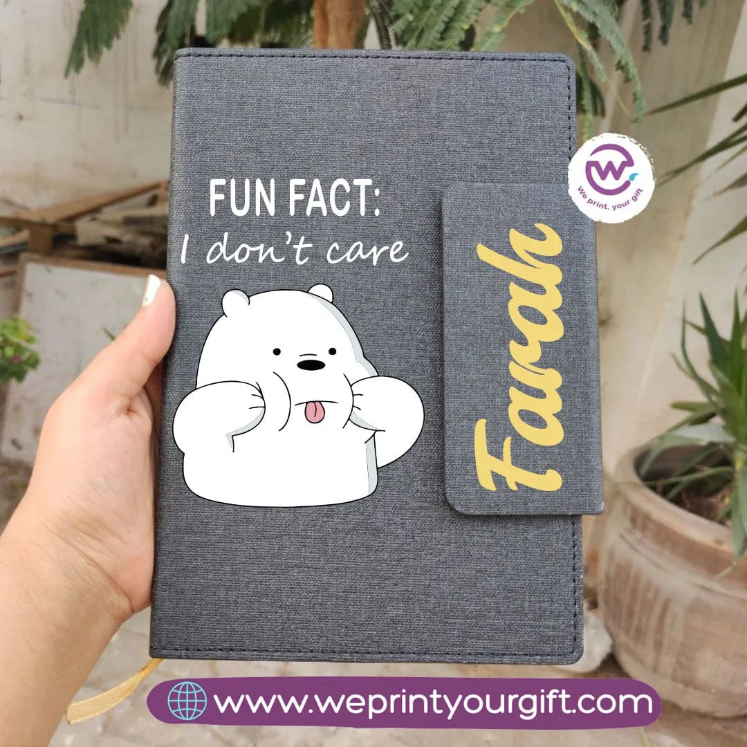 Notebook with Magnetic Closure - Three bears - WE PRINT
