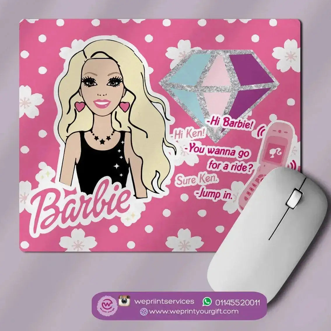 personalized mouse pads- Barbie - WE PRINT
