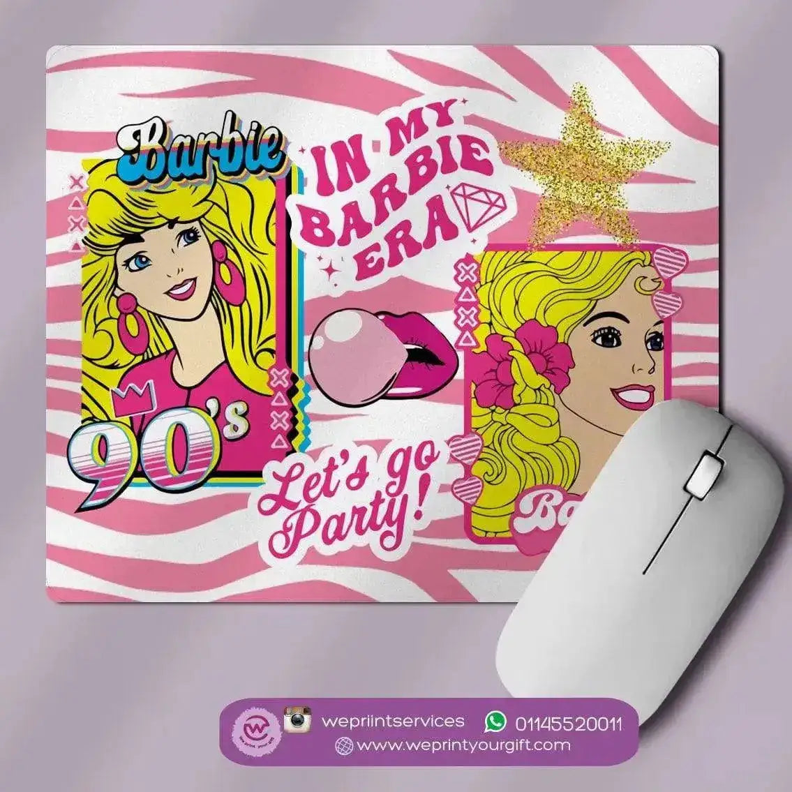 personalized mouse pads- Barbie - WE PRINT