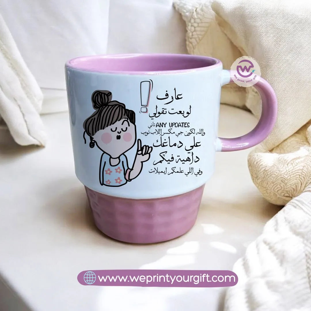 Personalized mug-Ribbed- Comic - WE PRINT