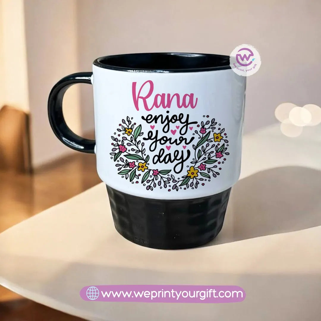 Personalized mug- Ribbed- Motivation - WE PRINT