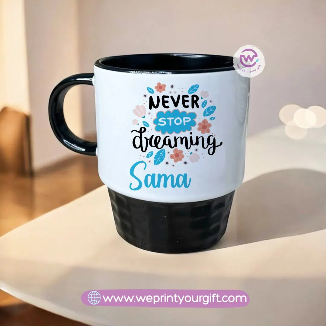 Personalized mug- Ribbed- Motivation - WE PRINT