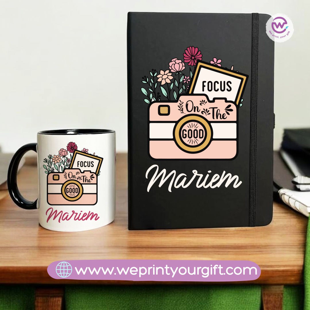 Retro Personalized Mug & Notebook Set – Custom Name Gift | We Print Your Gift