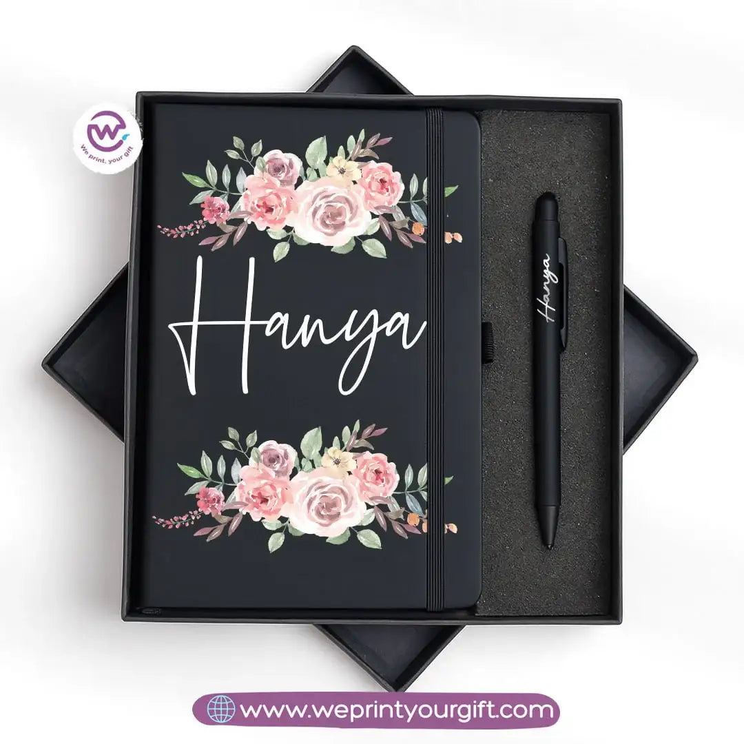 🌸 Floral Personalized Gift Box with Notebook & Metal Pen - WE PRINT