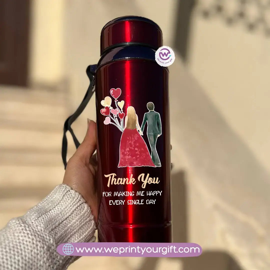 ❤️ Thermal Bottle Stainless Steel with Infuser – 800ml | Valentine Design - WE PRINT