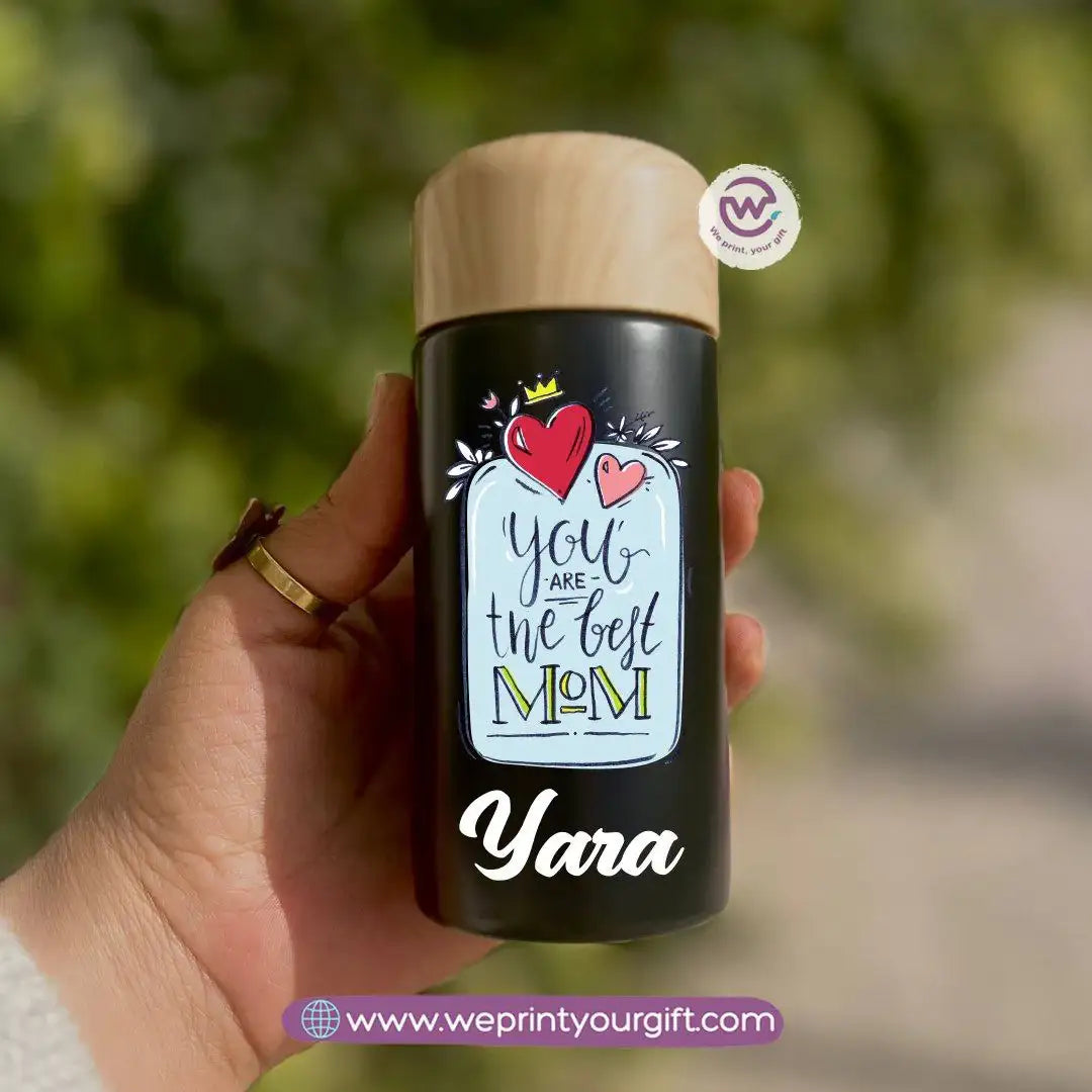 Mini Thermal Coffee Mug – (150ml & 250ml) | Wooden Lid - Mother’s Day Edition