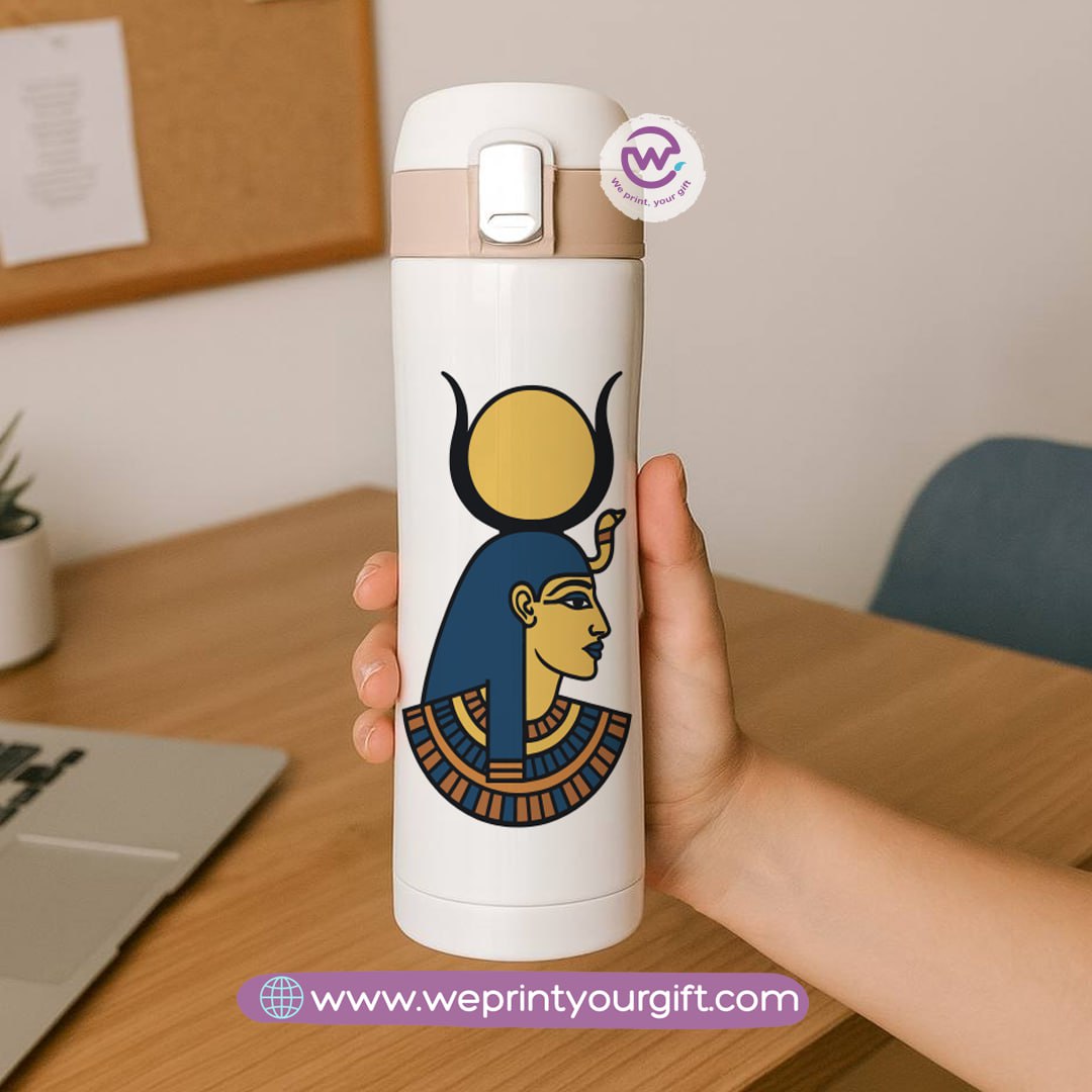 Slim Thermal Mug-Egyptian Pharaonic Design
