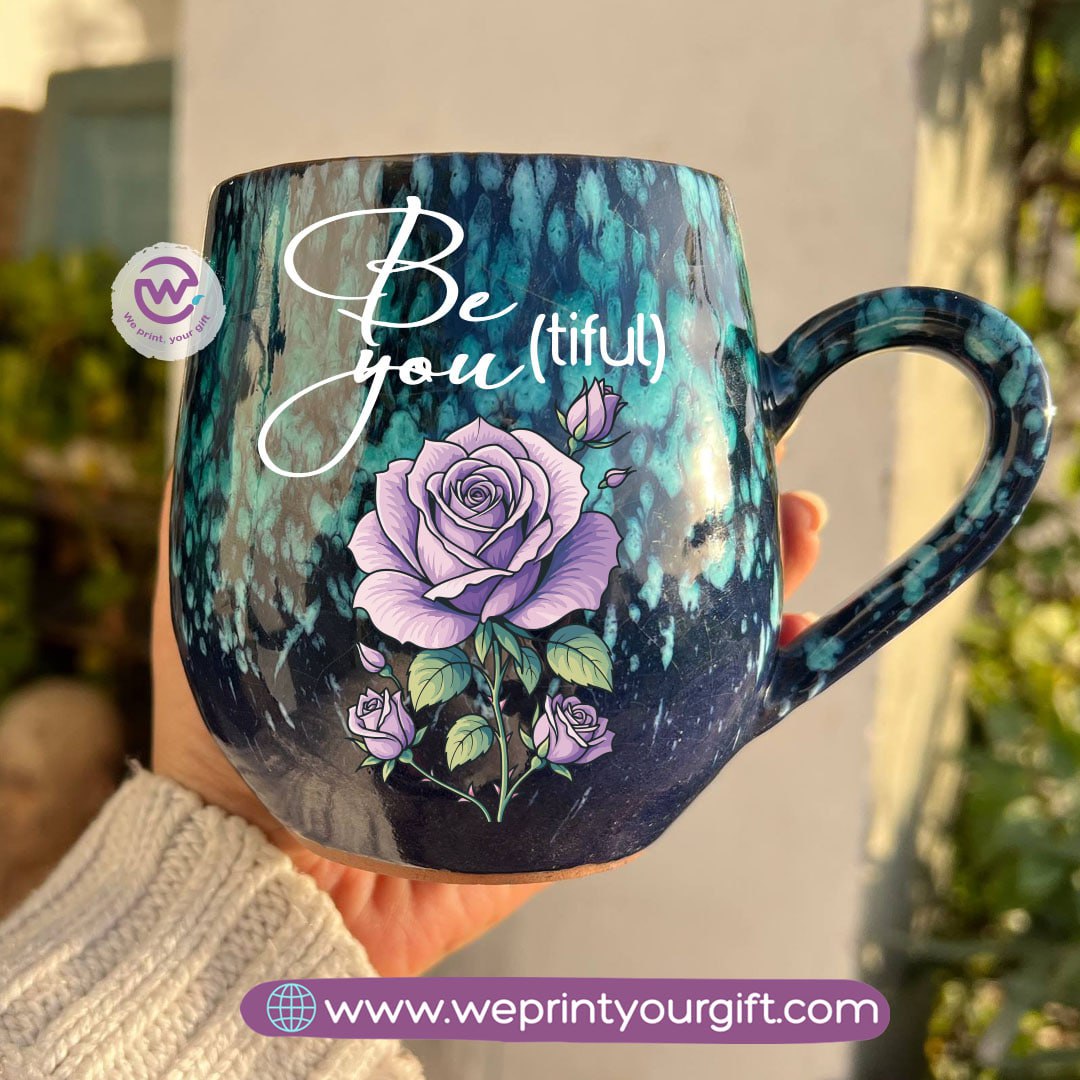 Black & Green Galaxy Pottery Mug โ 400 ml | Digital Art Designs