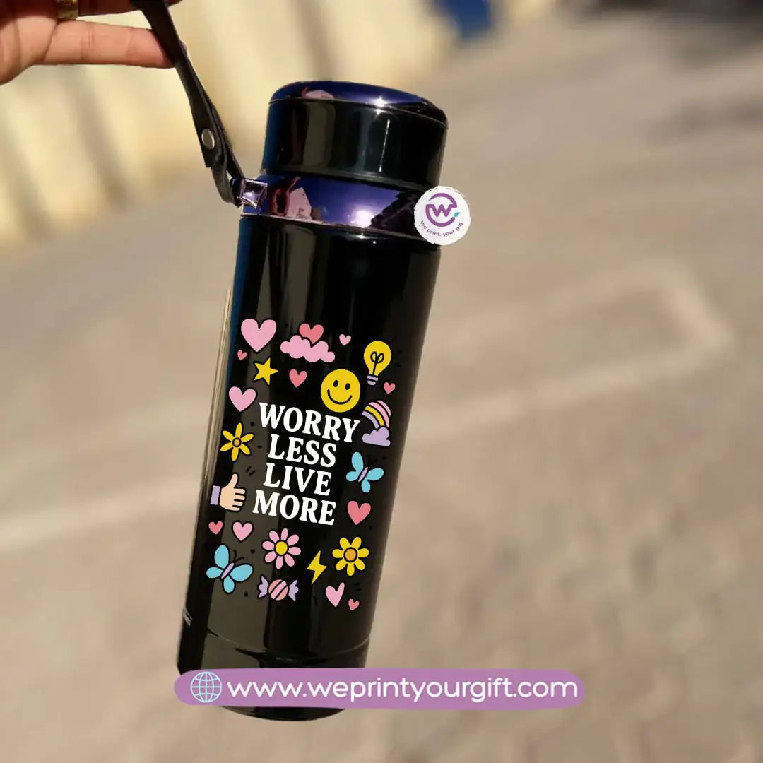 Thermal Bottle Stainless Steel with Infuser – 800ml | Motivational Doodle Design - WE PRINT