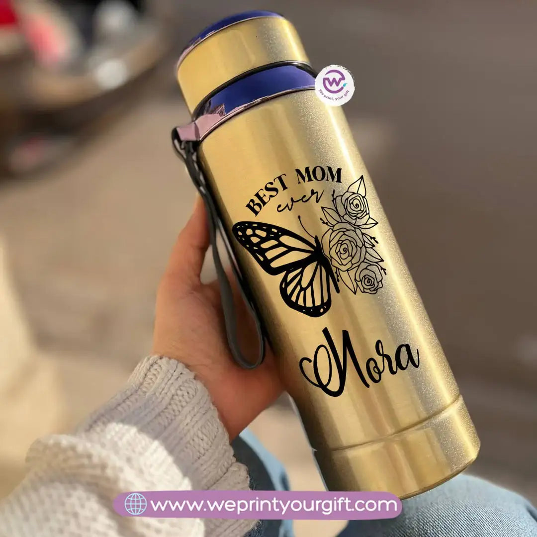 Thermal Bottle Stainless Steel with Infuser – 800ml | Mother’s Day Floral Design - WE PRINT