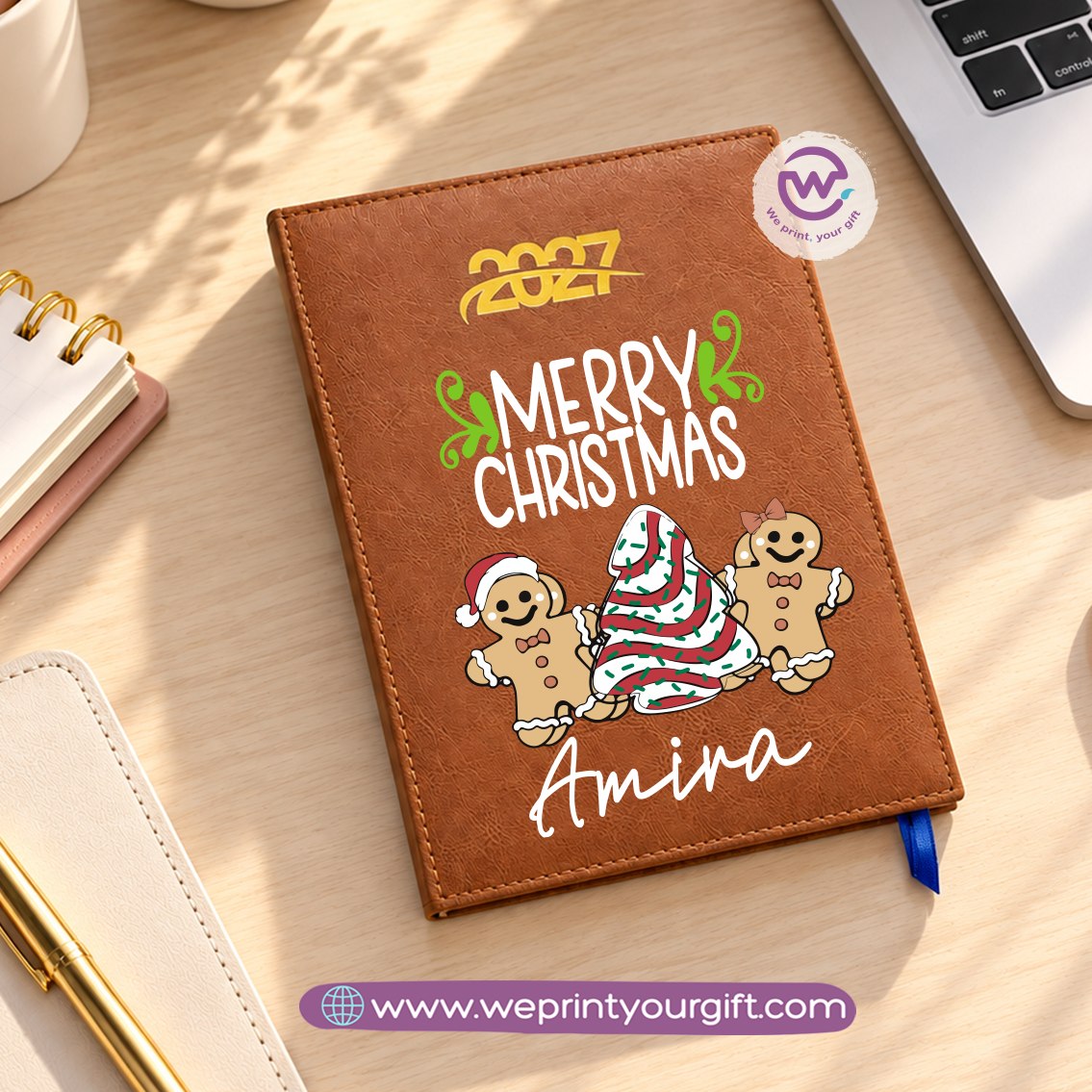 Christmas 2027 Daily Planner – Personalized Agenda & Diary with Festive Designs
