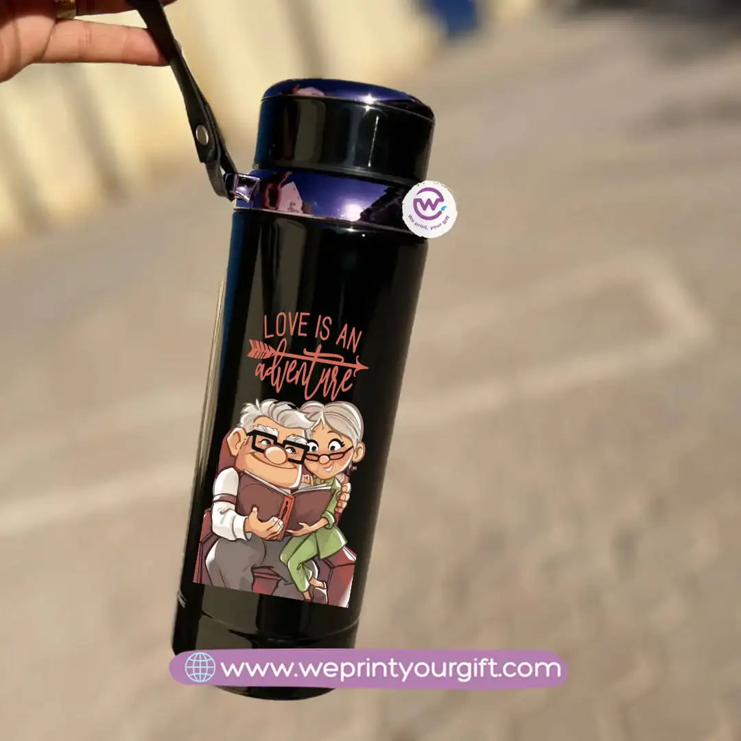 Thermal Bottle Stainless Steel with Infuser – 800ml | Valentine Cartoon Up-Inspired Design - WE PRINT