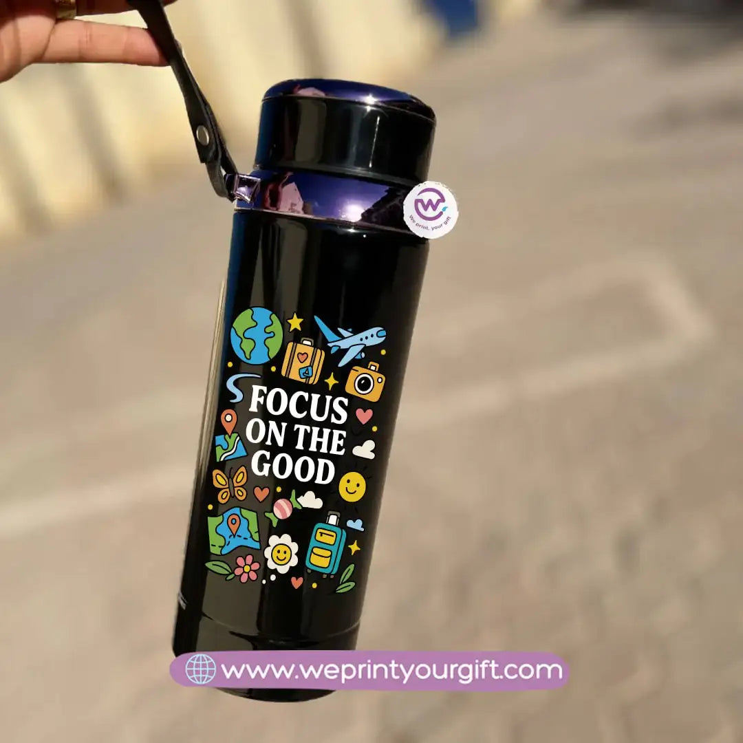 Thermal Bottle Stainless Steel with Infuser – 800ml | Motivational Doodle Design - WE PRINT
