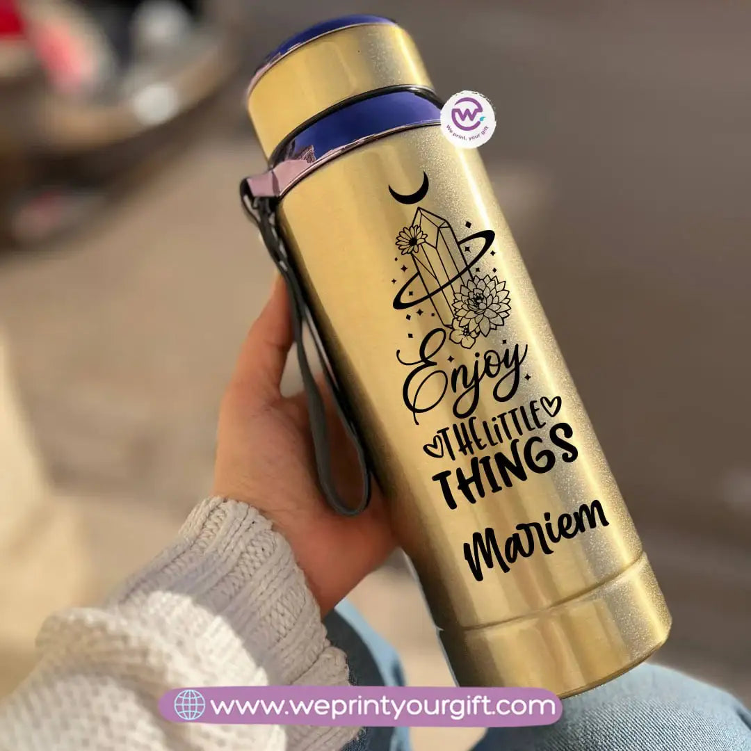 Thermal Bottle Stainless Steel with Infuser – 800ml | Motivational One Line Art Design - WE PRINT