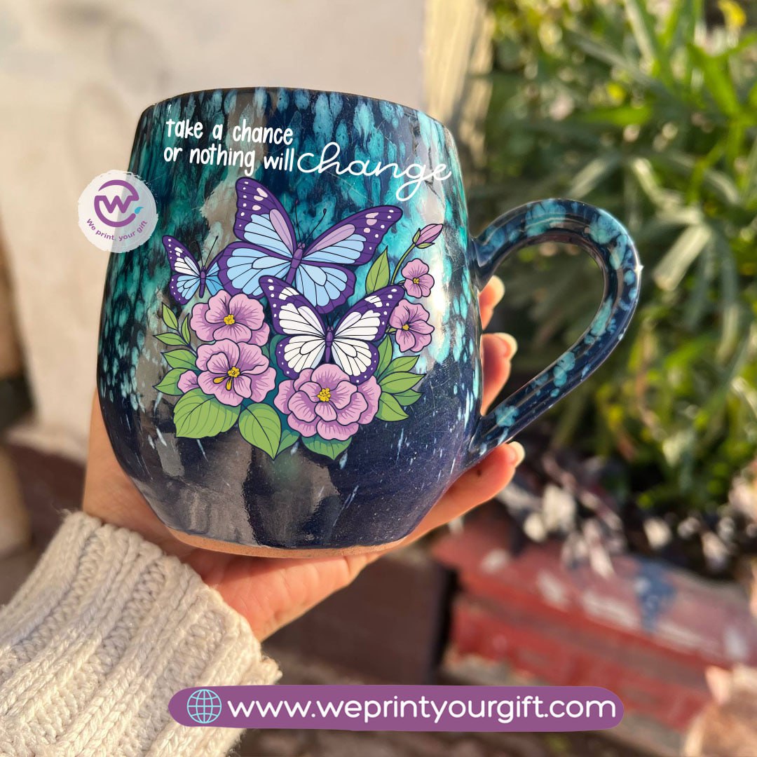 Black & Green Galaxy Pottery Mug โ 400 ml | Digital Art Designs