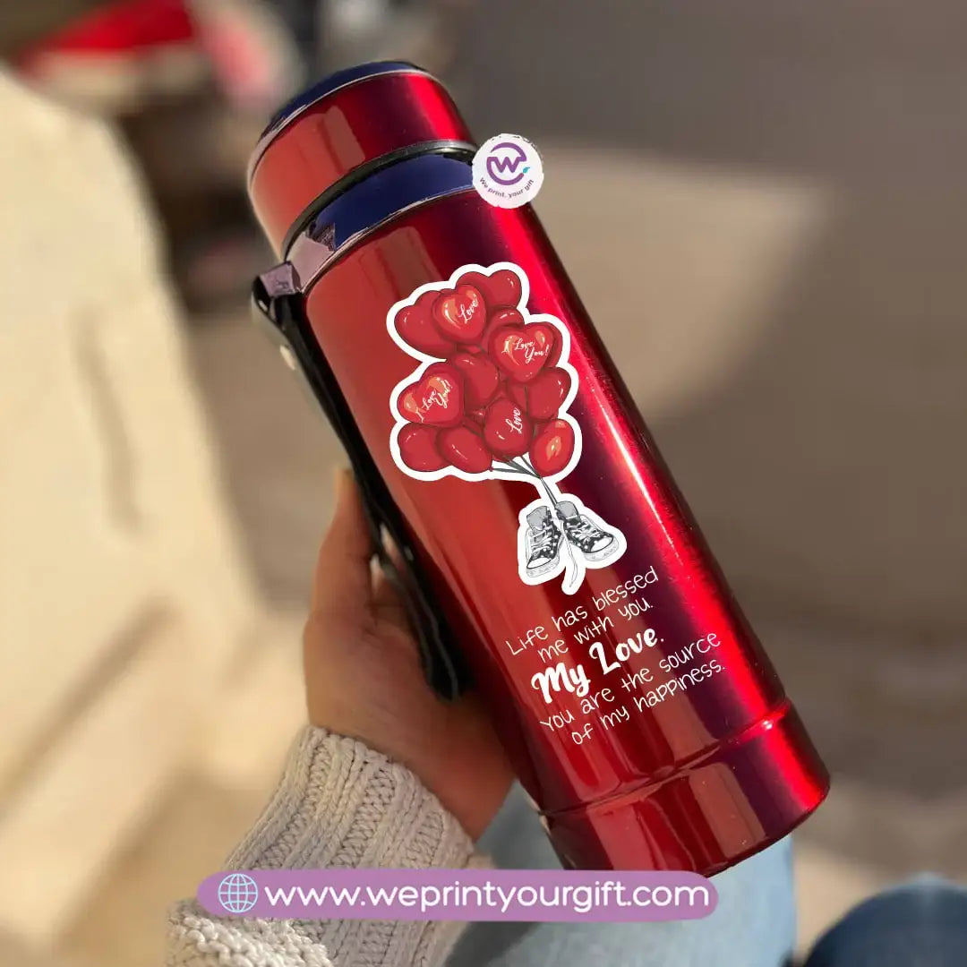 ❤️ Thermal Bottle Stainless Steel with Infuser – 800ml | Valentine Design - WE PRINT