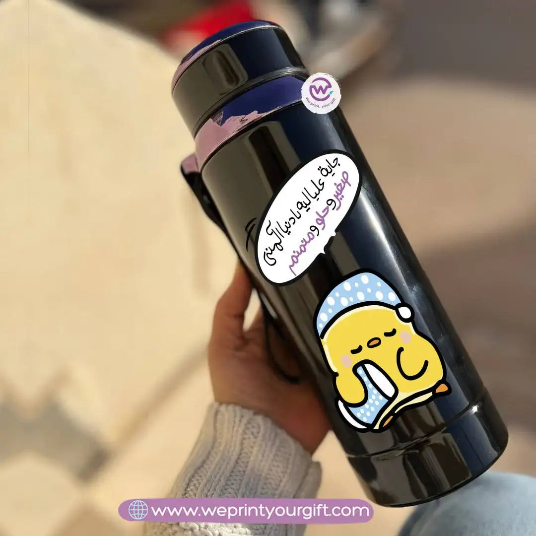 Thermal Bottle Stainless Steel with Infuser – 800ml | Cute Chick Design - WE PRINT