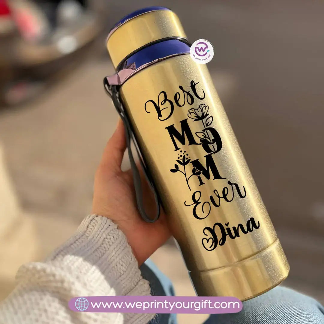 Thermal Bottle Stainless Steel with Infuser – 800ml | Mother’s Day Floral Design - WE PRINT