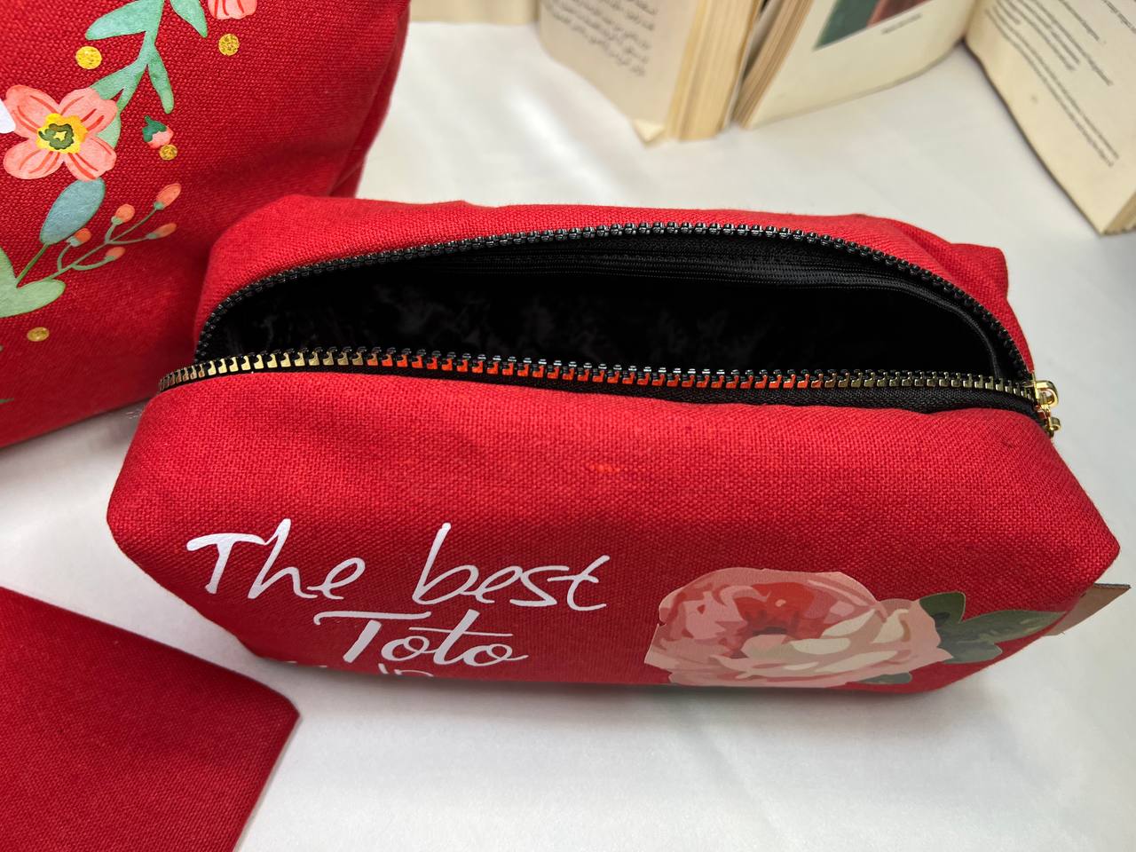 Boxy Makeup Bag- With Inner Lining - Buy 2 Get 1 Free