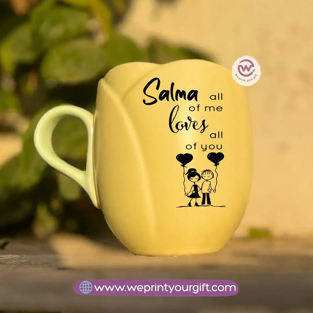 Tulip Flower Mug – 300 ml | Valentine One Line Art Design - WE PRINT