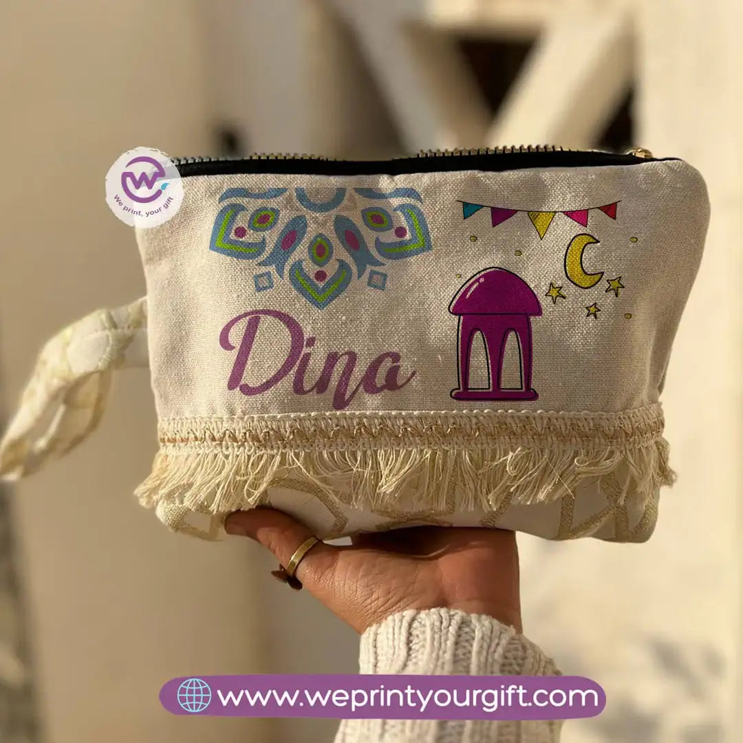 Pencil Case with Islamic Patterns & Tassels | Ramadan Designs – 17 × 23 cm - WE PRINT